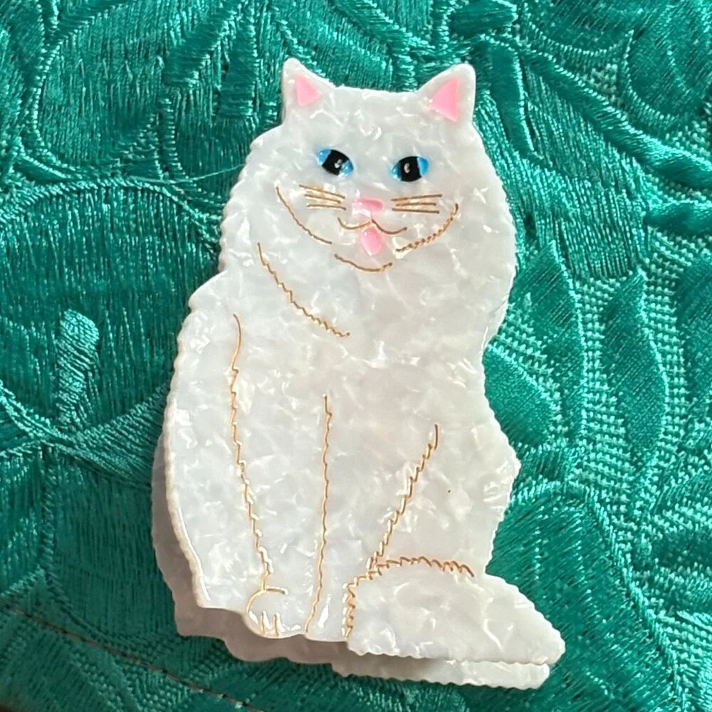 Hand-painted Persian Cat Claw Hair Clip